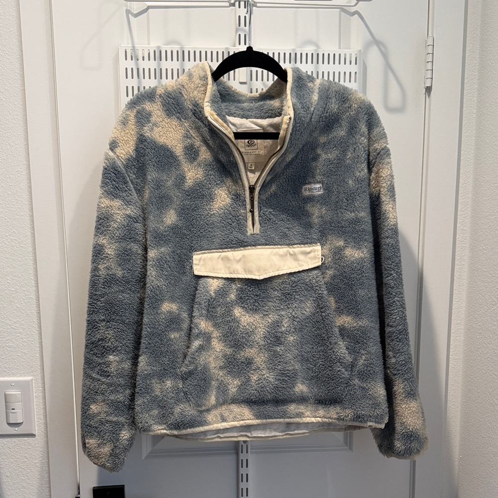 Rip Curl Blue and Cream Fleece Jacket